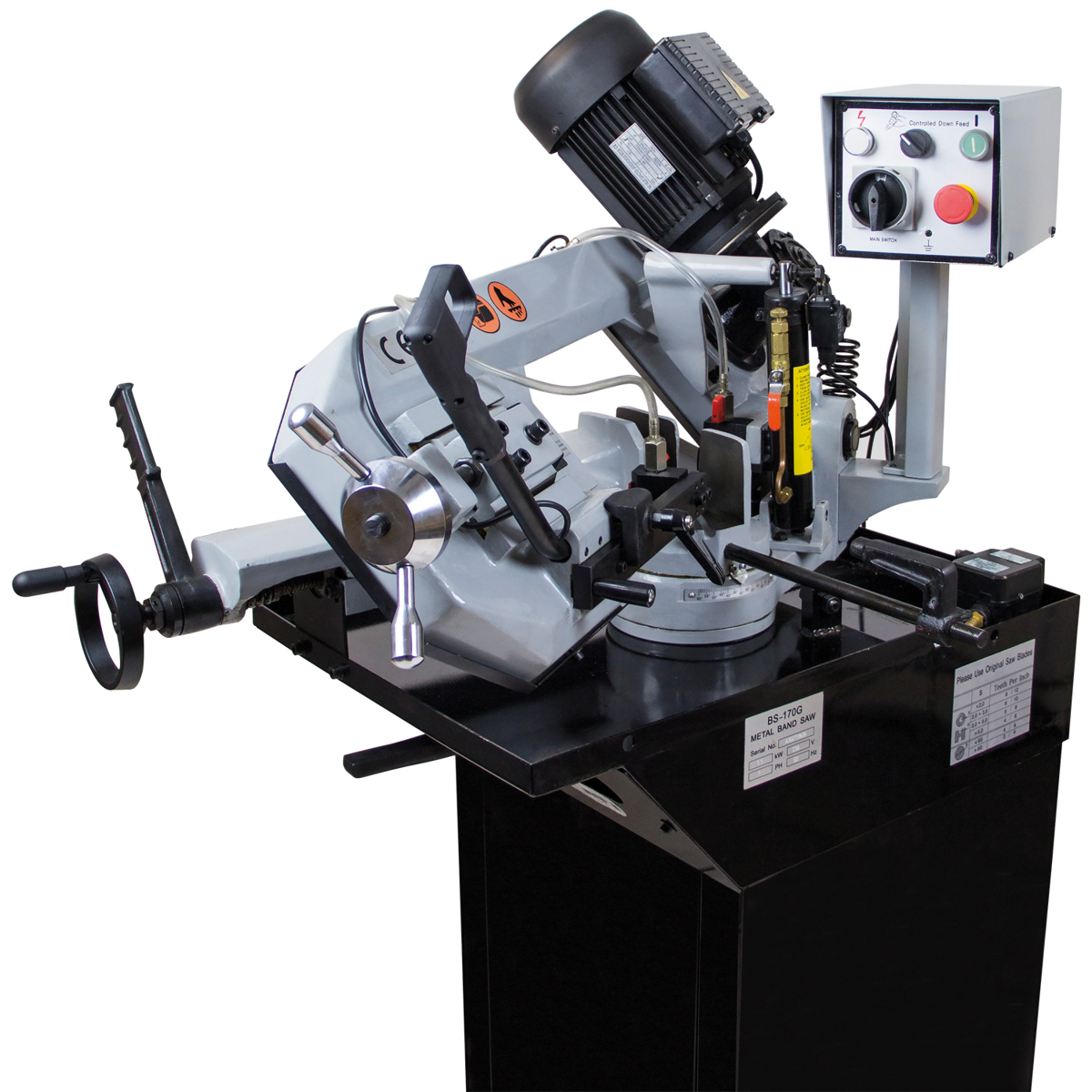 SIP 10 Inch Swivel Head Pull-Down Metal Bandsaw